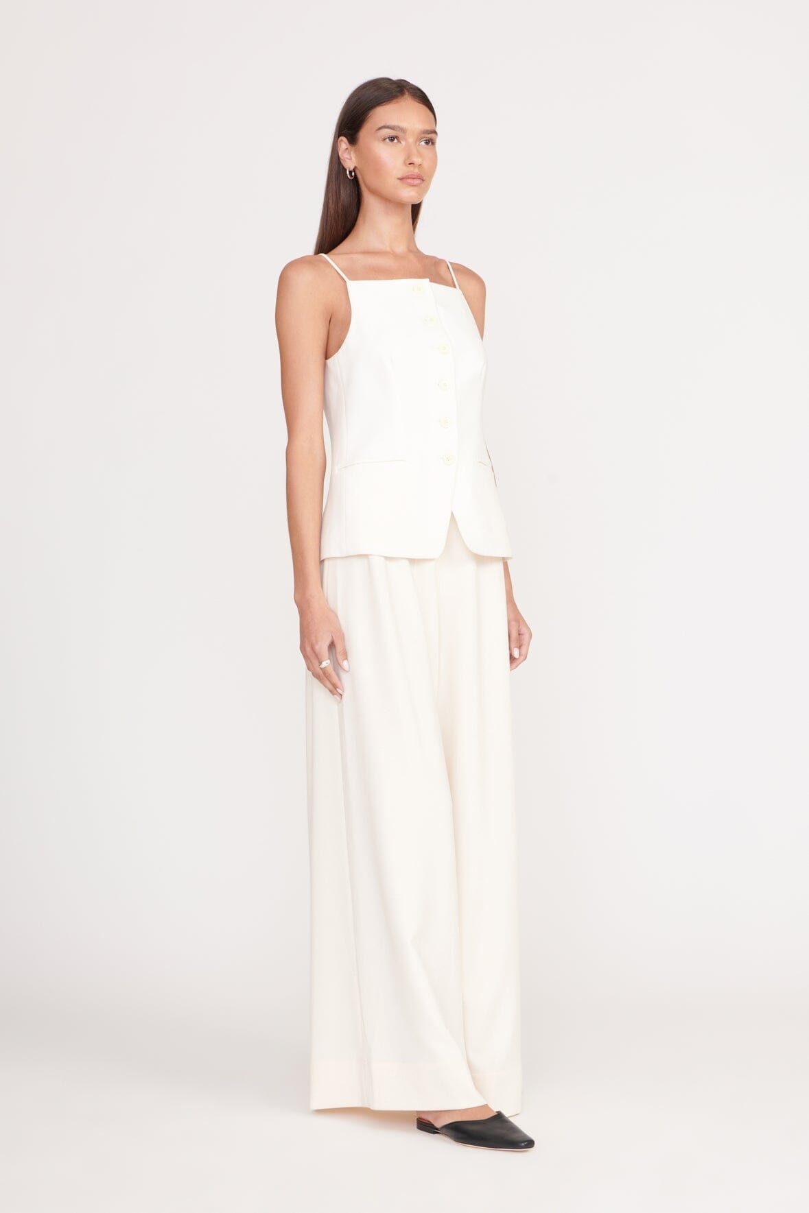 STAUD CALEB PANT ECRU - 3