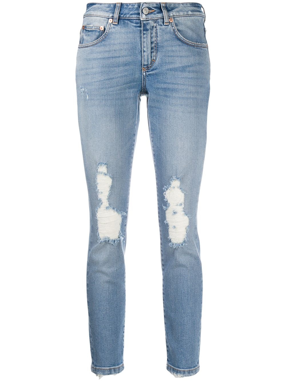 distressed skinny fit jeans - 1