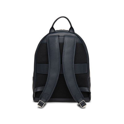 Santoni Blue tumbled leather backpack outlook