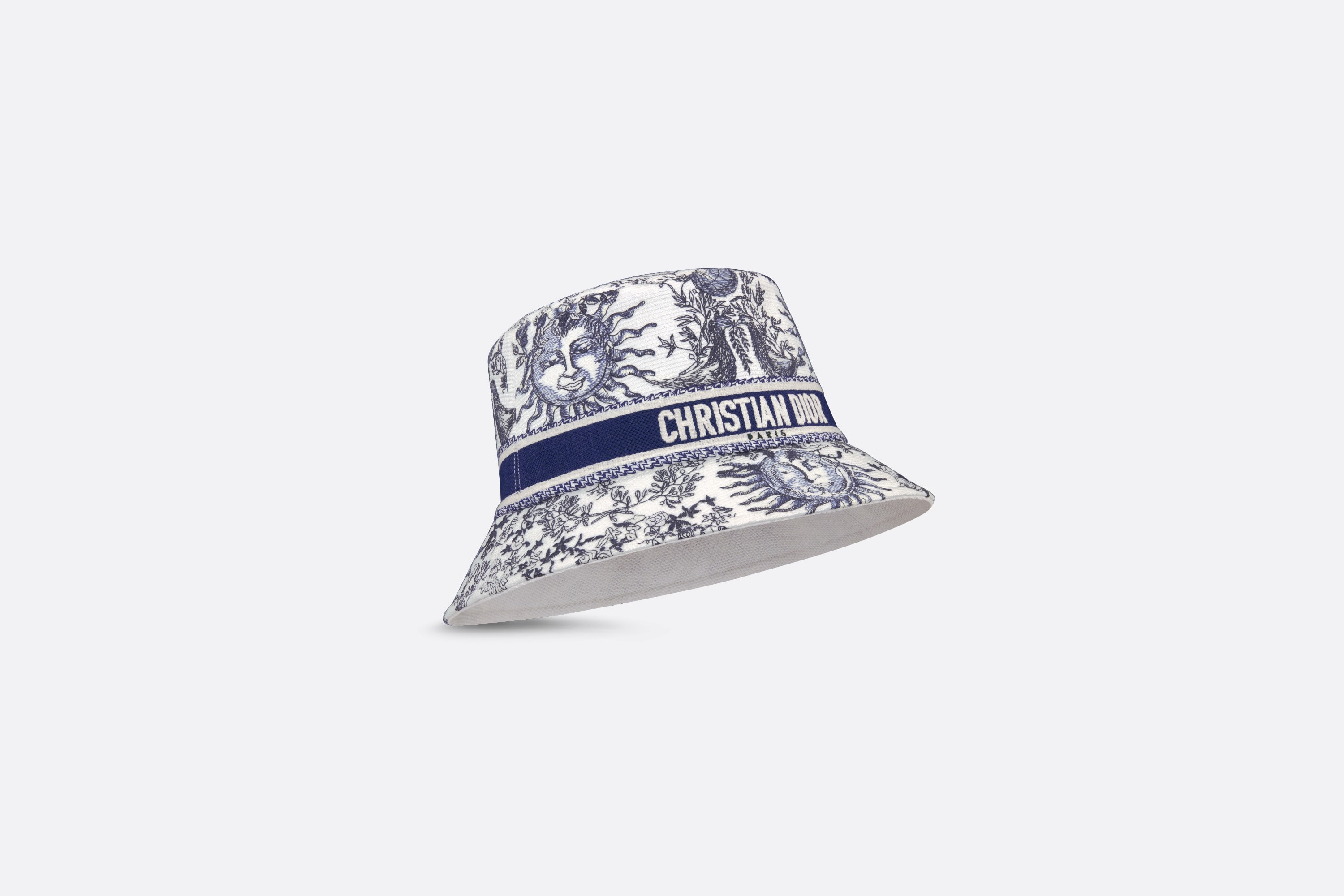 D-Bobby Toile de Jouy Soleil Small Brim Bucket Hat - 4