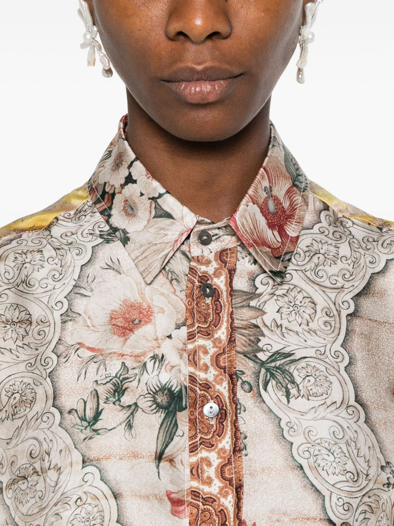 floral lace-detailed shirt 5