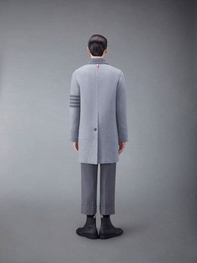 Thom Browne Boiled Wool Milano Stitch 4-Bar Car Coat outlook