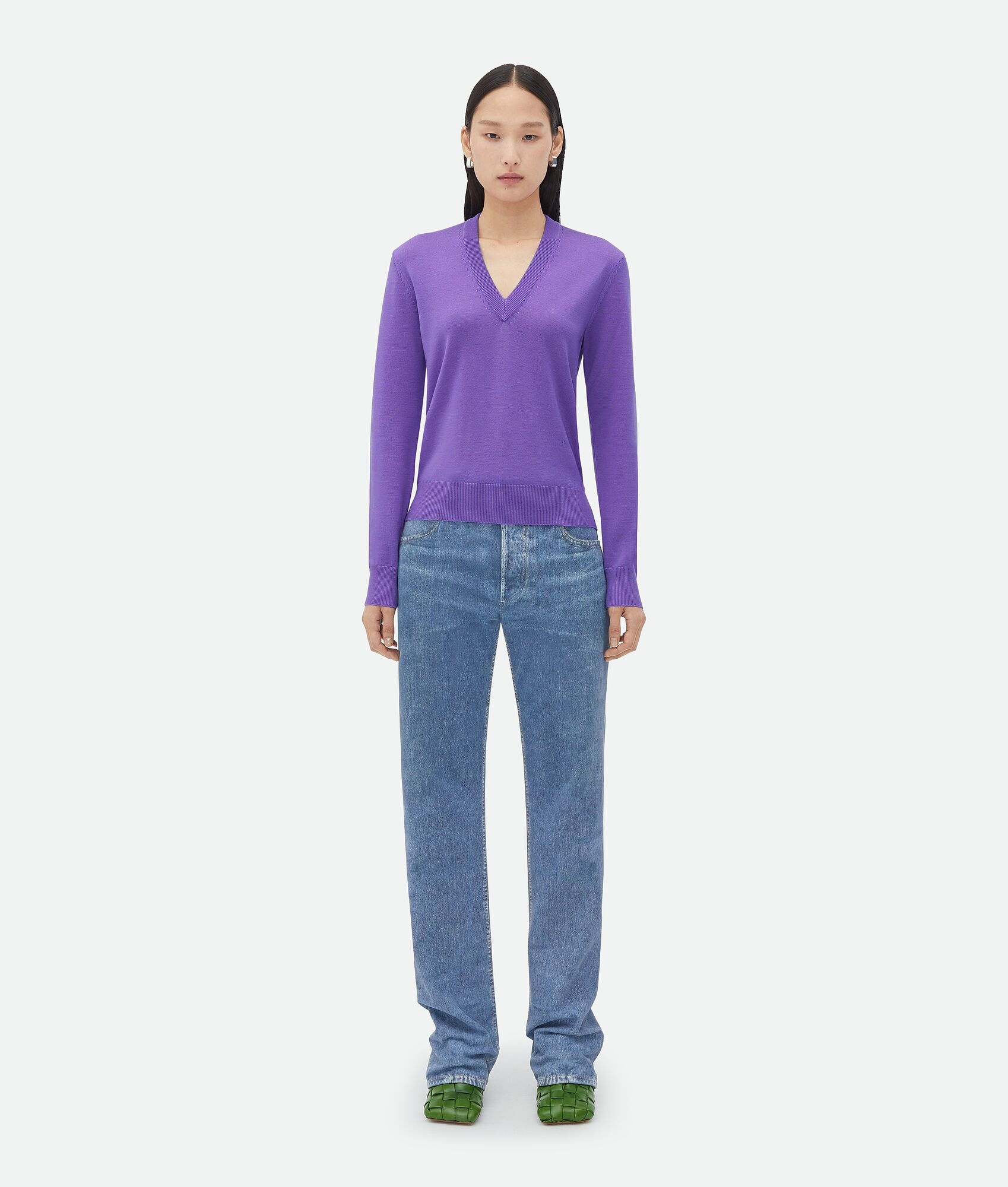 "bv" embroidery wool jumper - 1