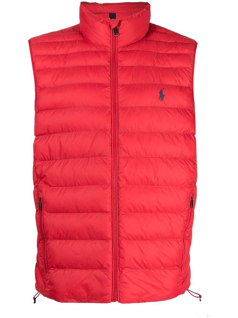 embroidered-logo insulated gilet 1