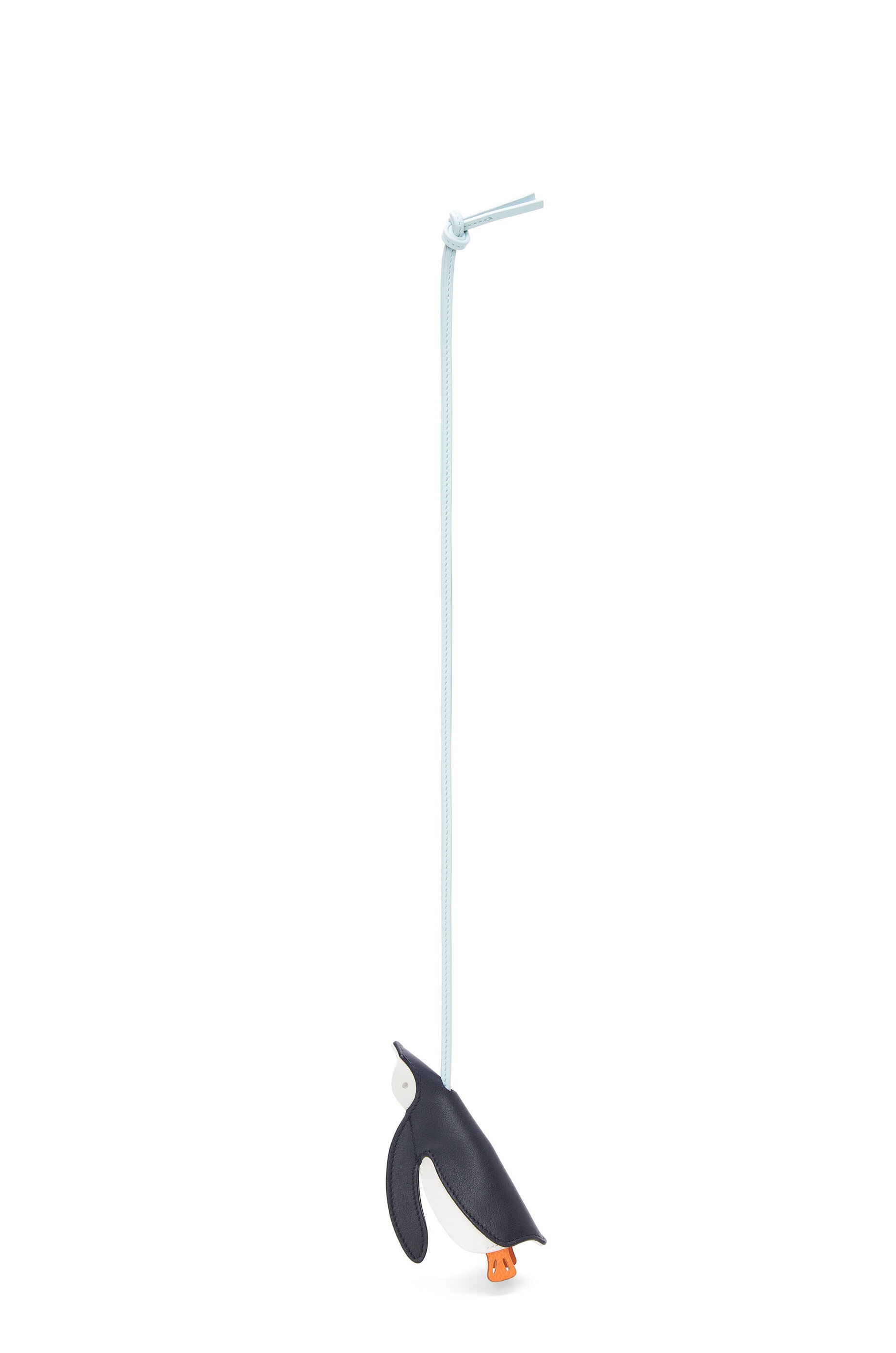 Penguin keyfob charm in classic calfskin - 1