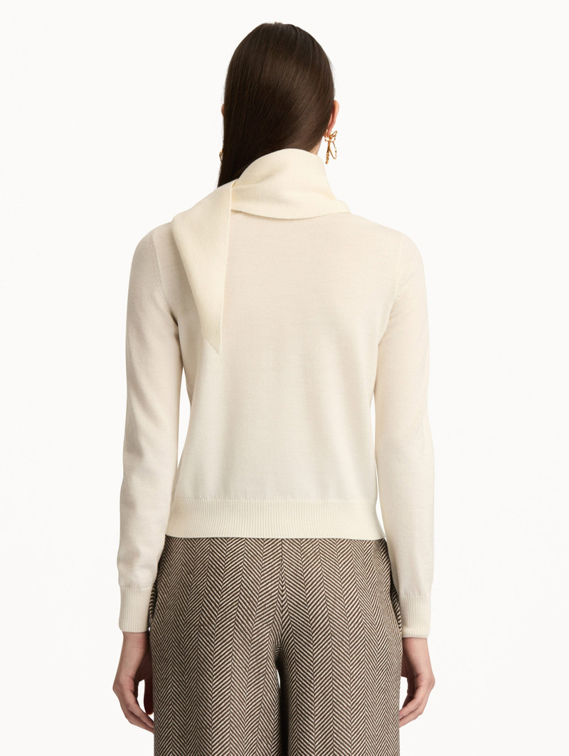 VIRGIN WOOL PULLOVER WITH SCARF 4