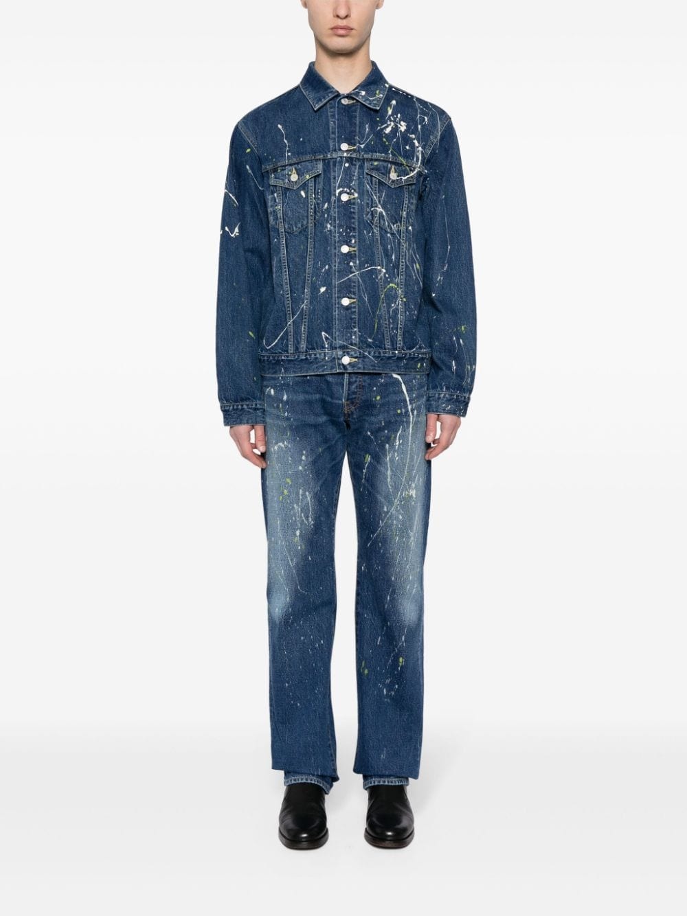 paint-splatter straight-leg jeans - 2