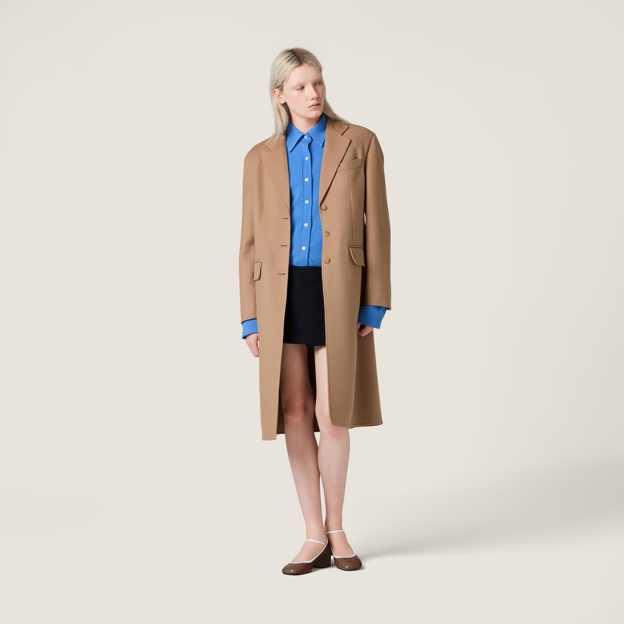 Single-breasted double cashmere coat - 2