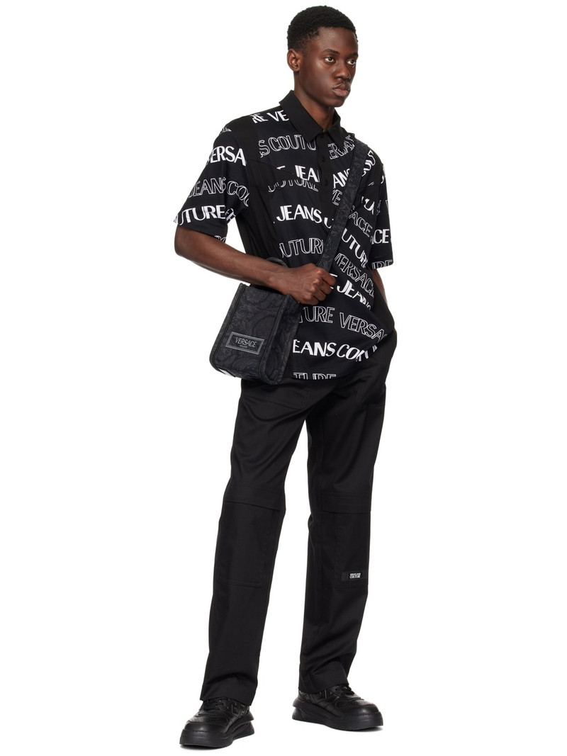 VERSACE JEANS COUTURE Black Logowave Polo outlook