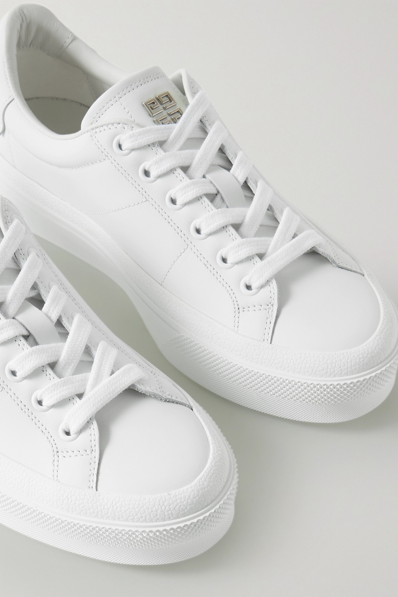 City Court logo-detailed leather sneakers - 4