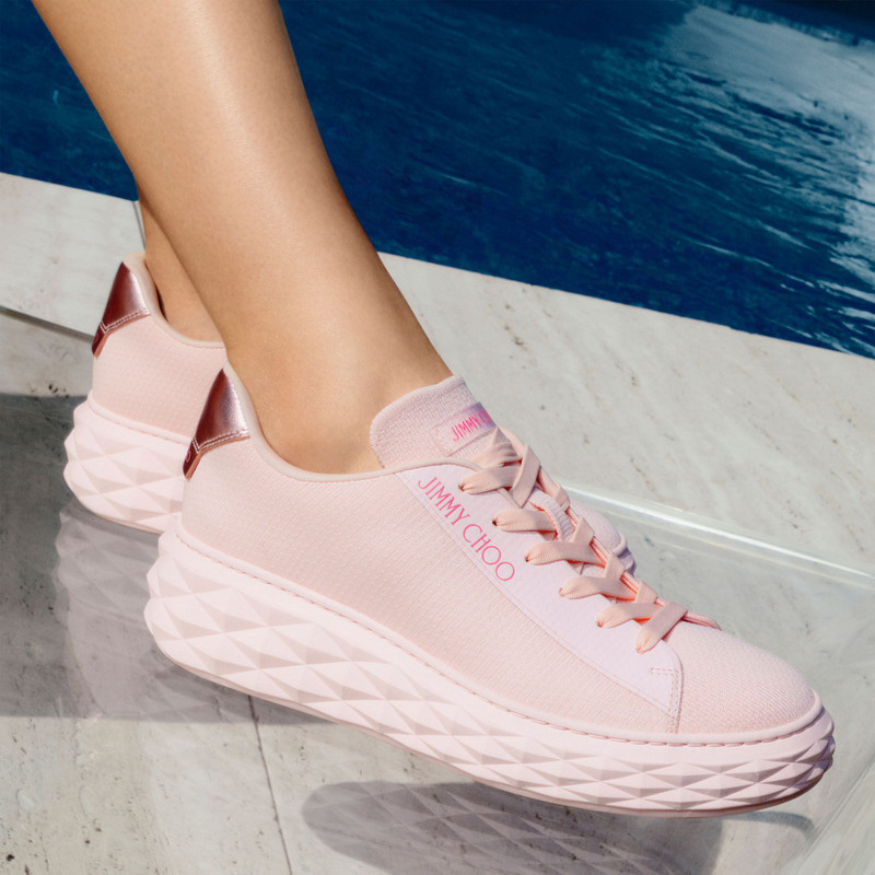 Diamond Light Maxi/f
Powder Pink Knit Low-Top Trainers with Platform Sole 8