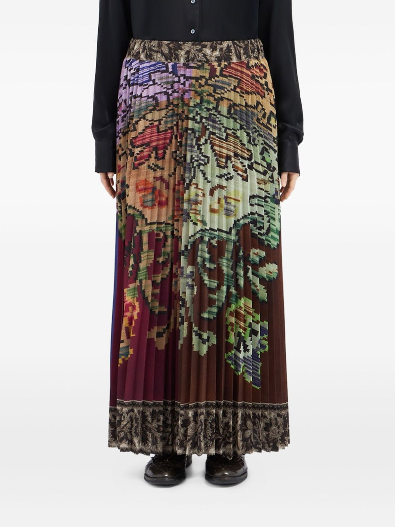 Pierre-Louis Mascia pleated floral-print skirt outlook