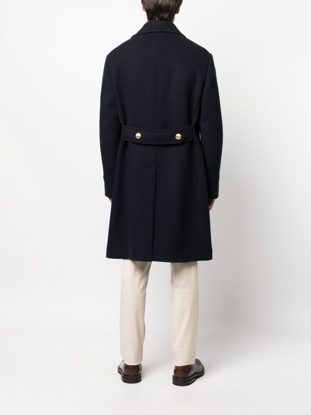button-down double-breasted coat - 4