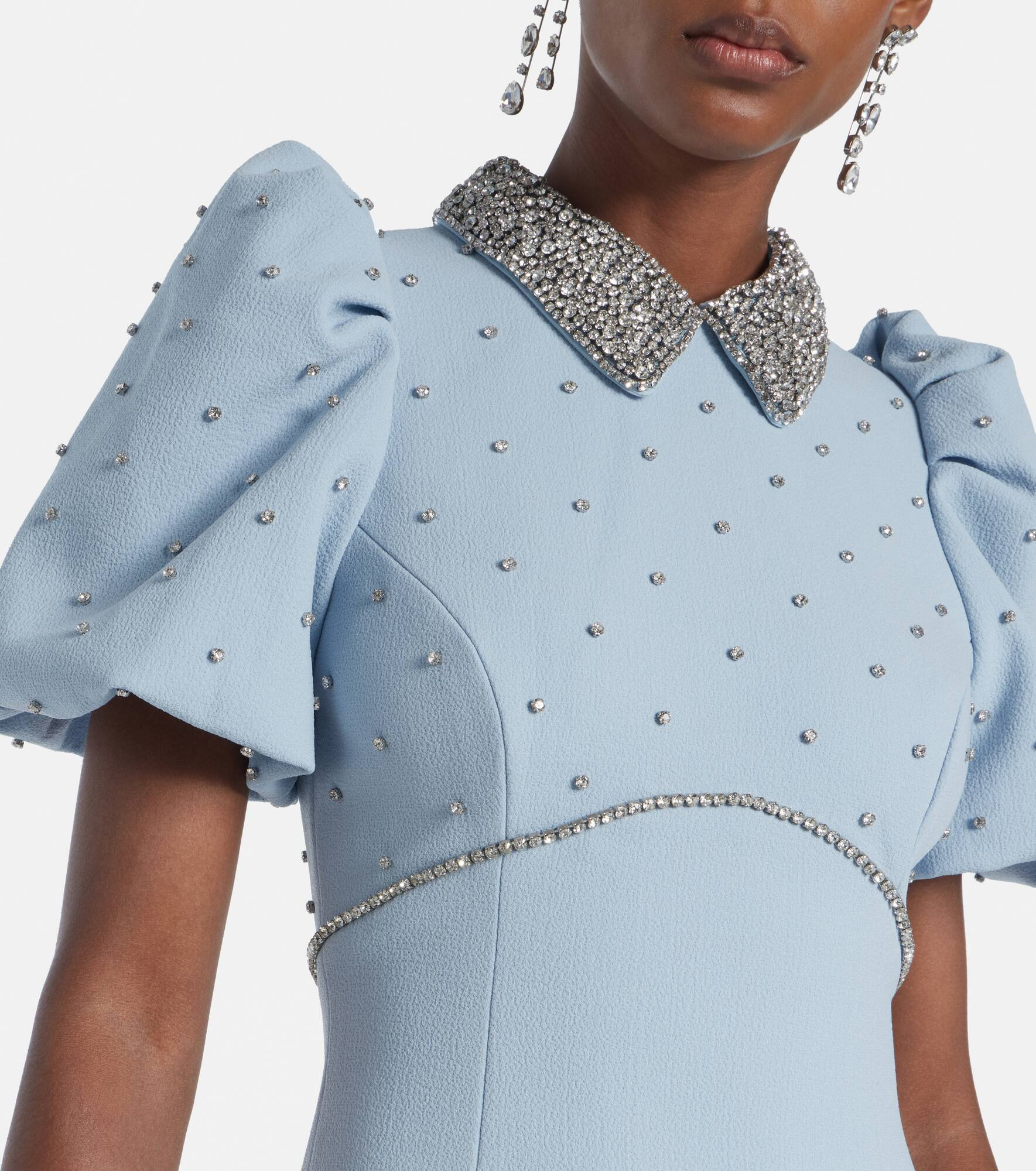 Amery embellished puff-sleeve gown - 4