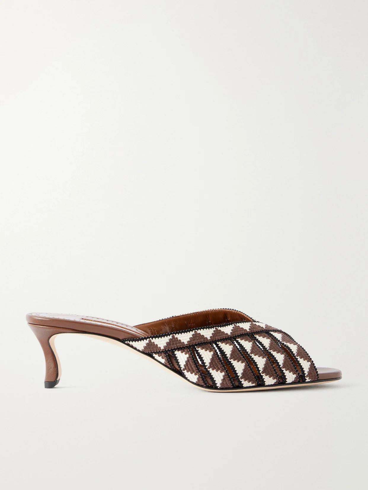 Trofesamu 50 Woven Leather Mules - 1