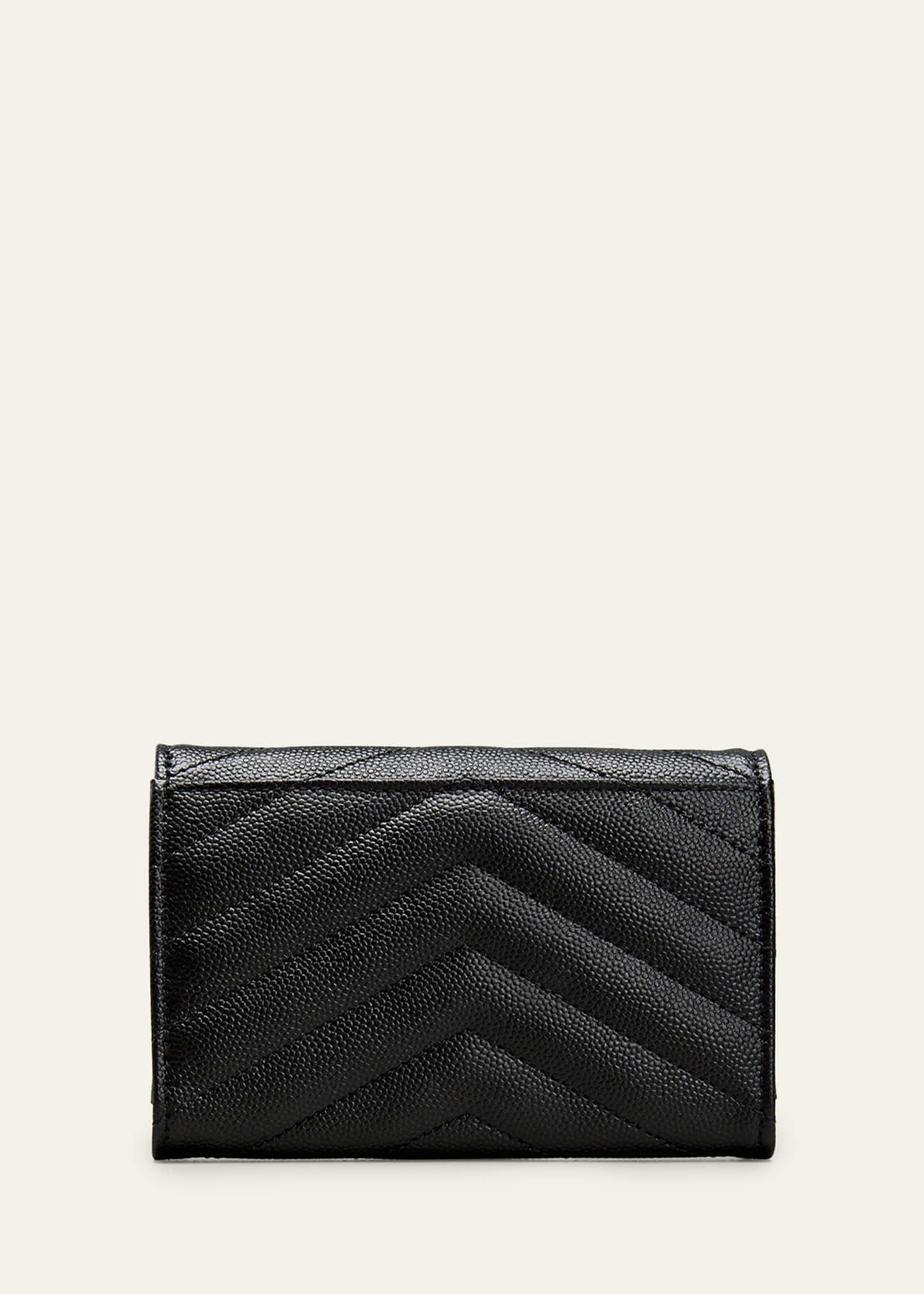 V-Flap Small Monogram YSL Card Case - 3
