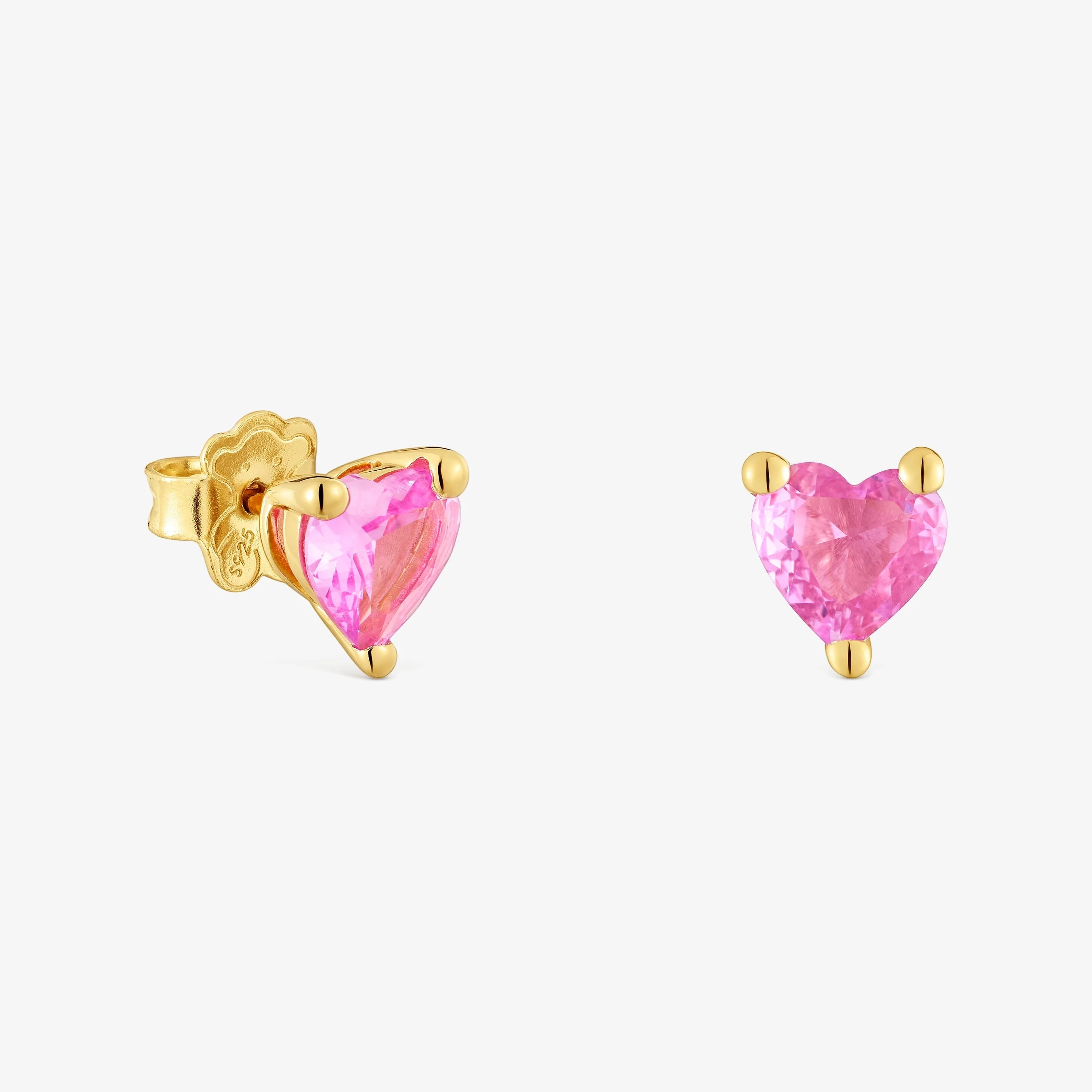 18K gold vermeil Earrings with lab-grown sapphire Garden of Love LGG - 1