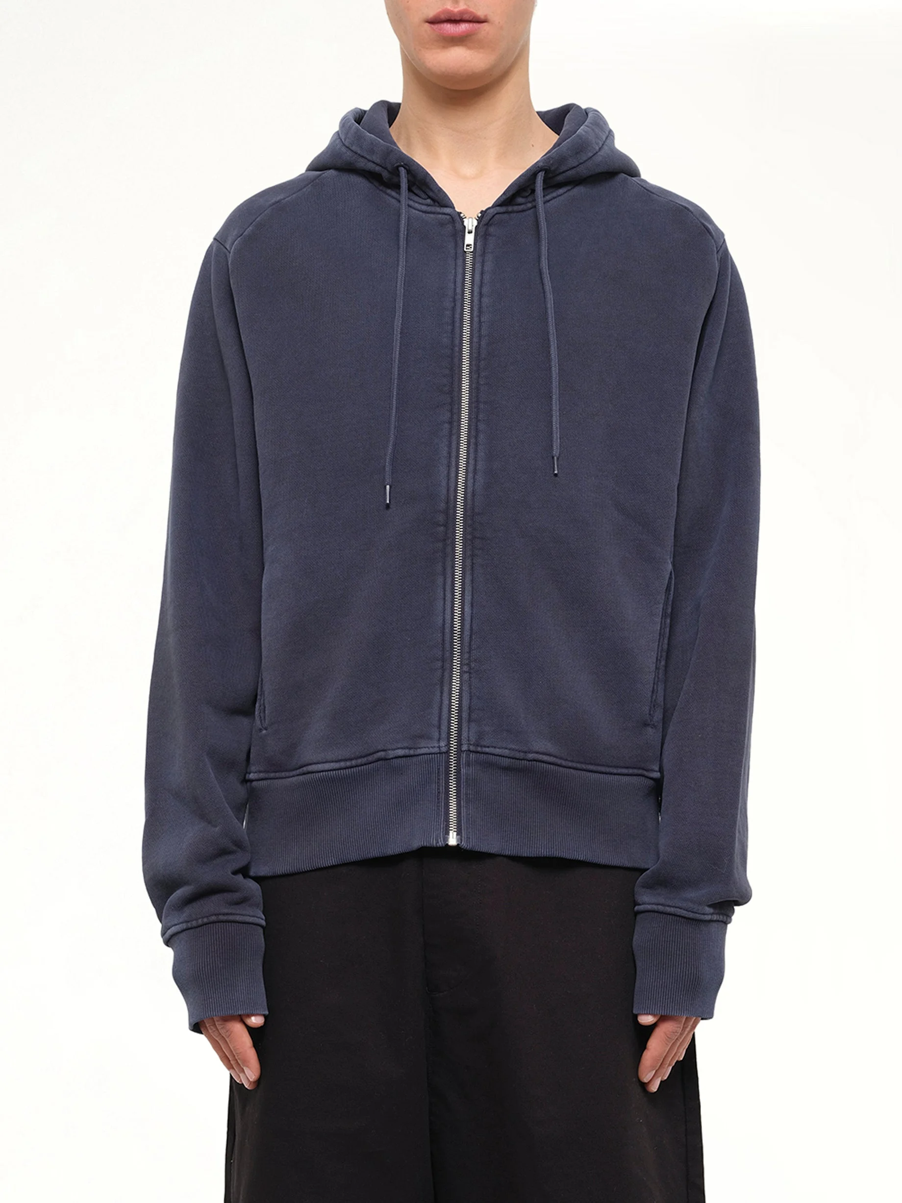 Slim Zip Up in Salted Navy - 1