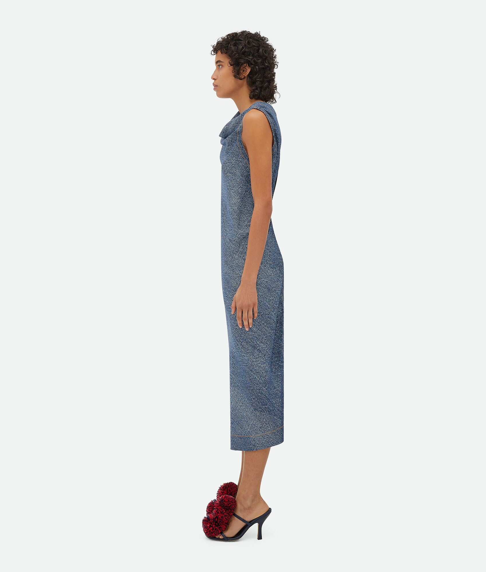 Printed Denim Viscose Dress - 2