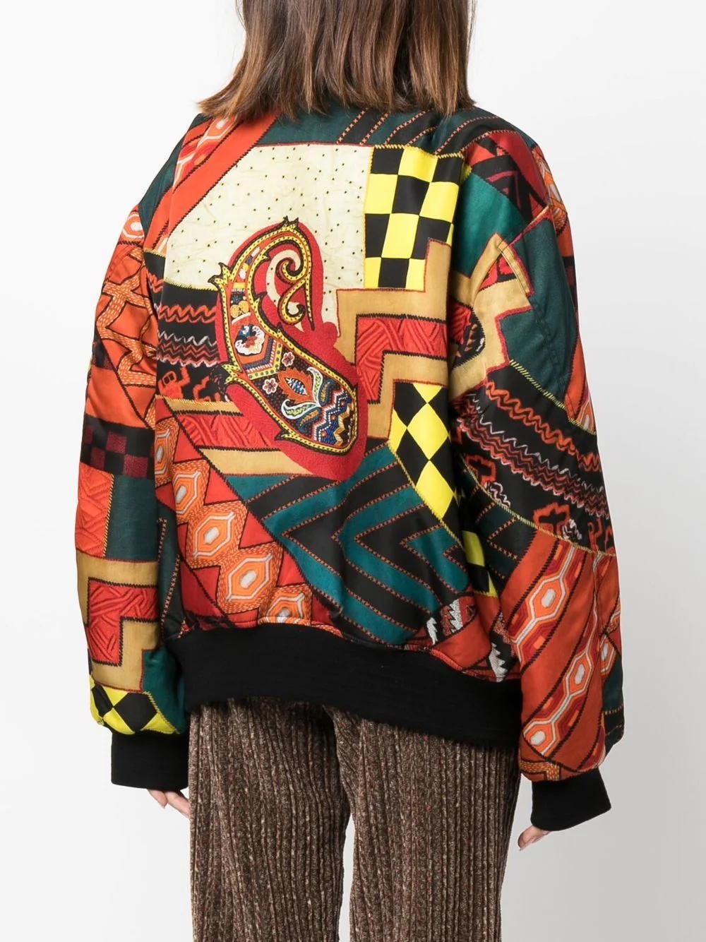 patchwork reversible bomber jacket - 4