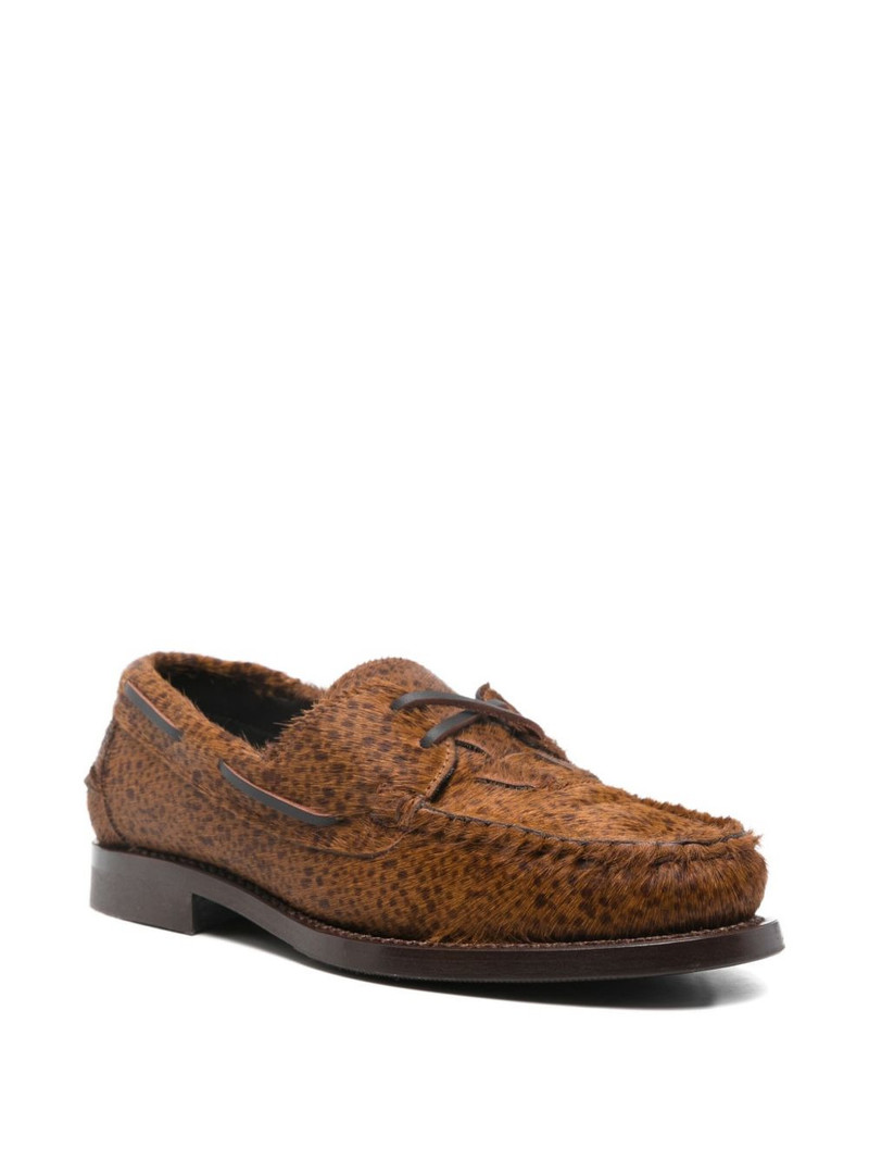 HEREU Saler braided lace-up loafers outlook