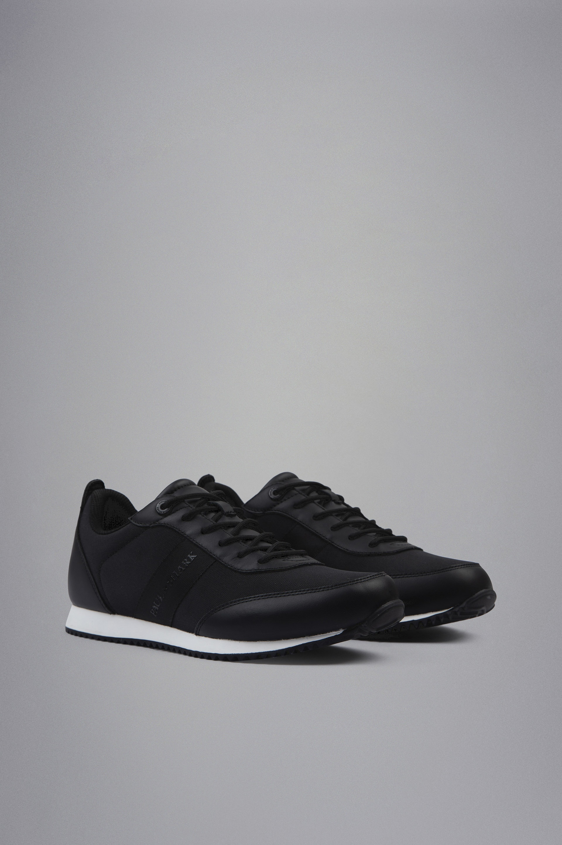 TECH FABRIC AND LEATHER HYBRID SNEAKERS - 4