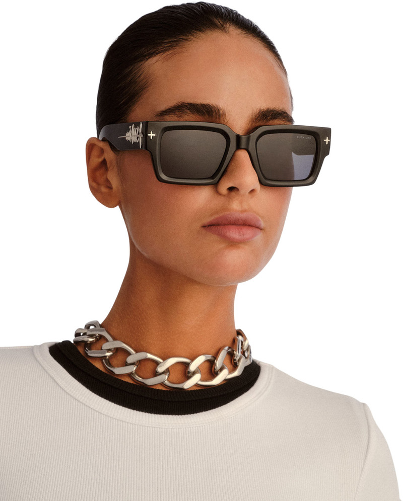 THE KINGY SUNGLASSES BLACK SILVER 6