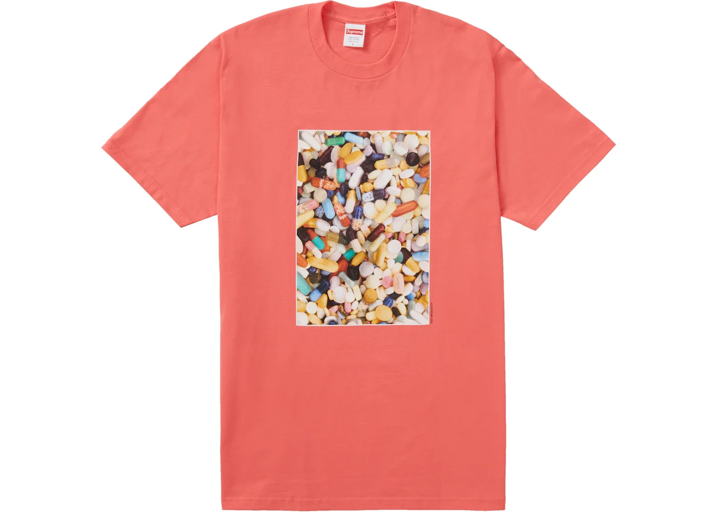 Supreme Pills Tee Bright Coral - 1