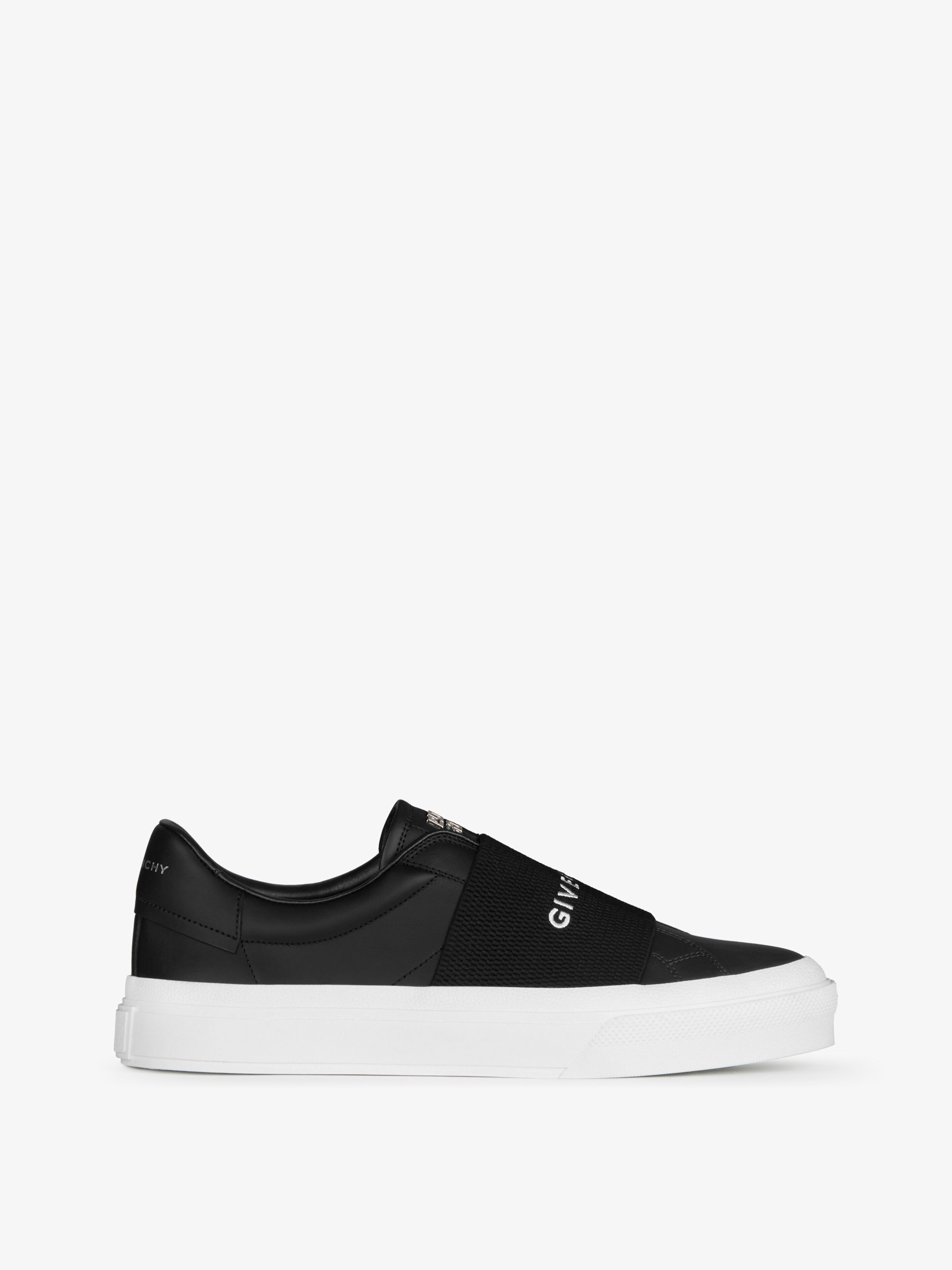 CITY SPORT SNEAKERS IN LEATHER WITH GIVENCHY STRAP - 1