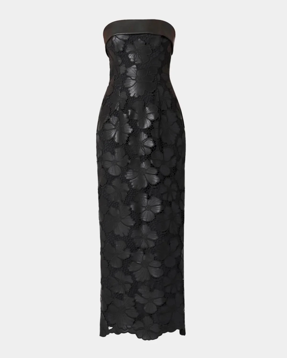 Midnight Serena Cutout Leather Maxi Dress - 1