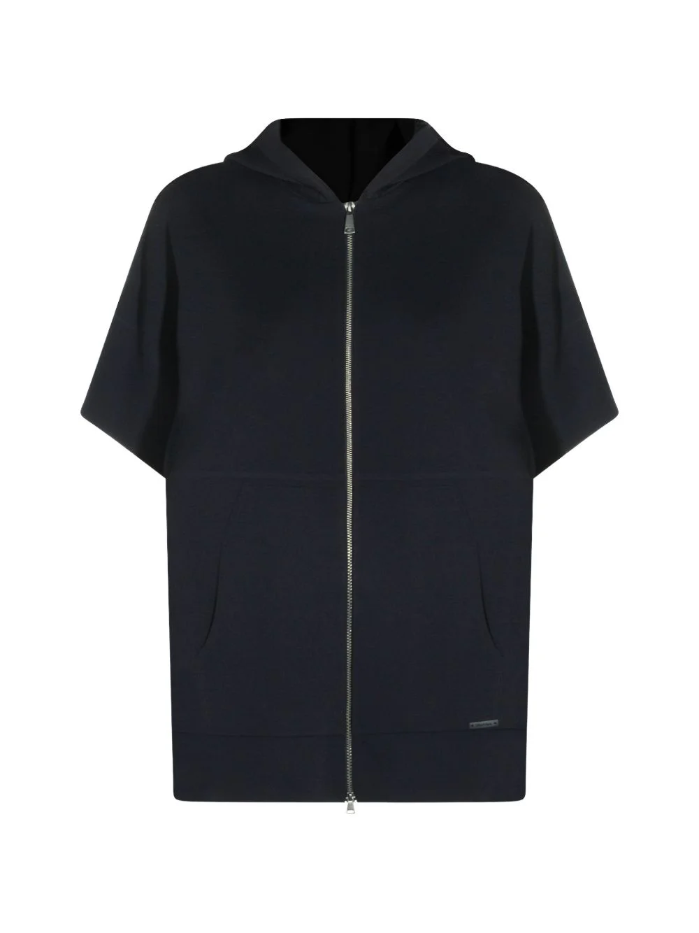 short-sleeve zip-up hoodie - 1