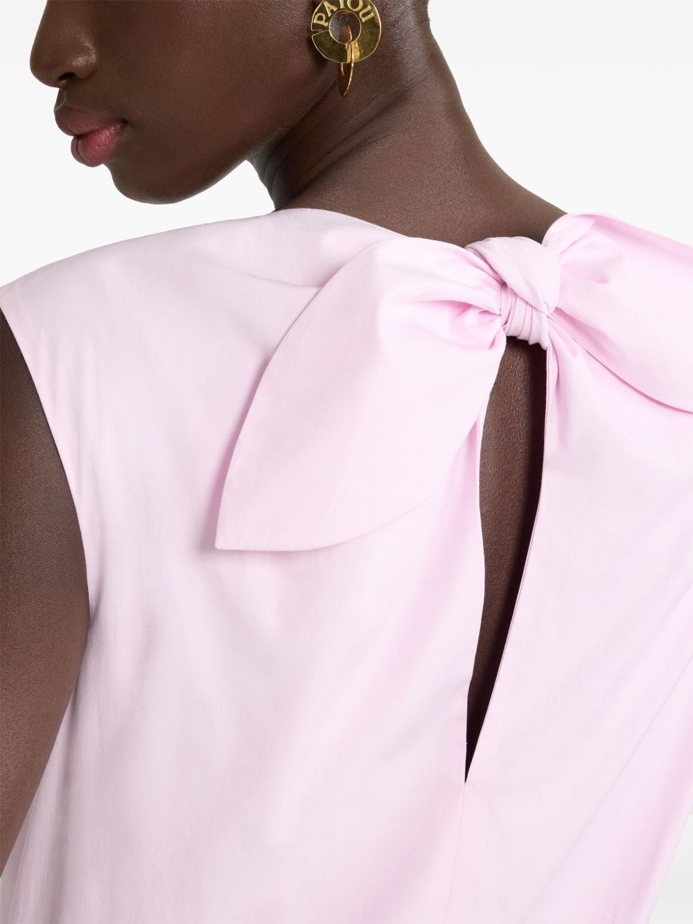 button-up poplin midi dress - 4