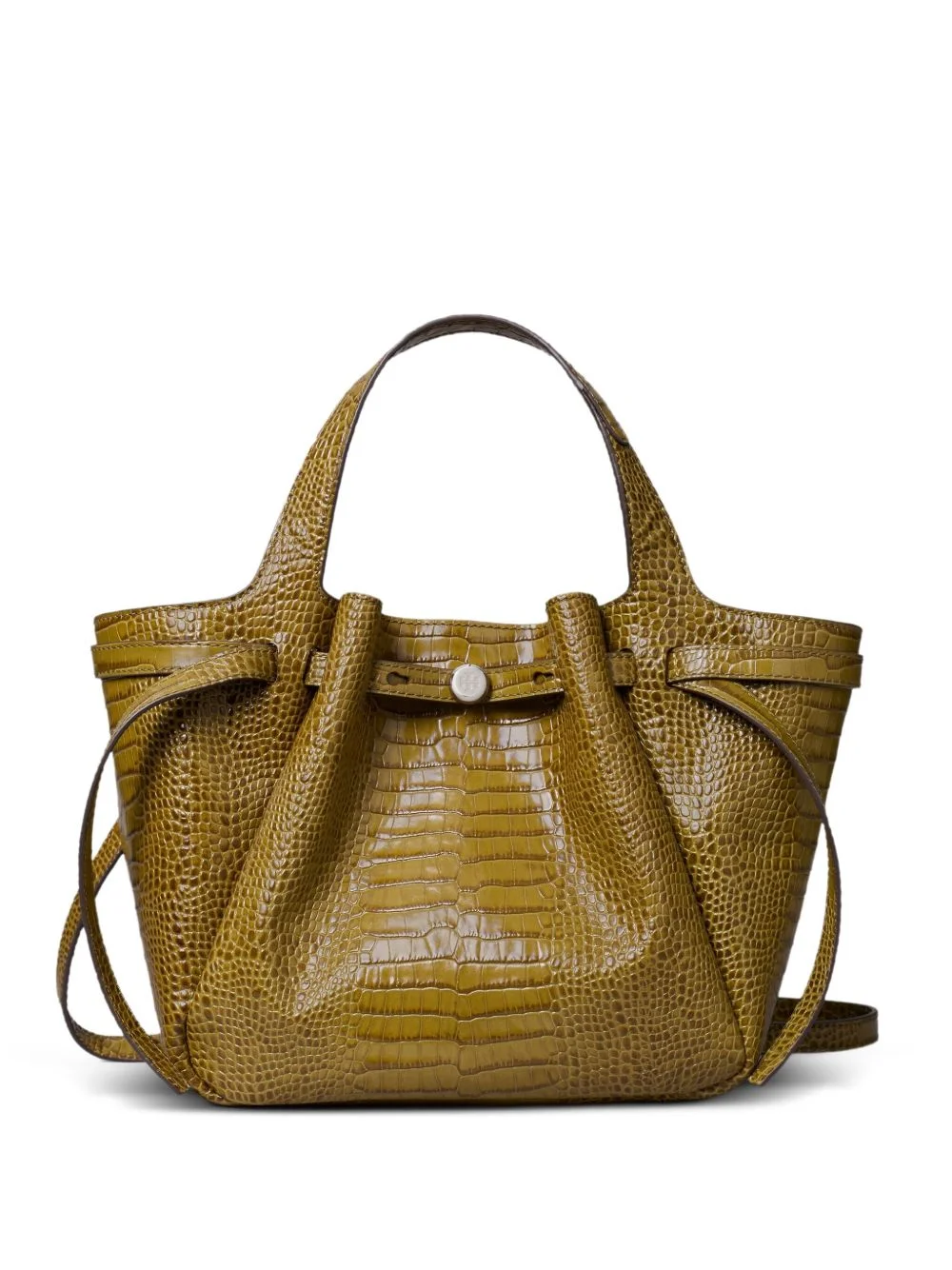 crocodile embossed small tote bag - 1
