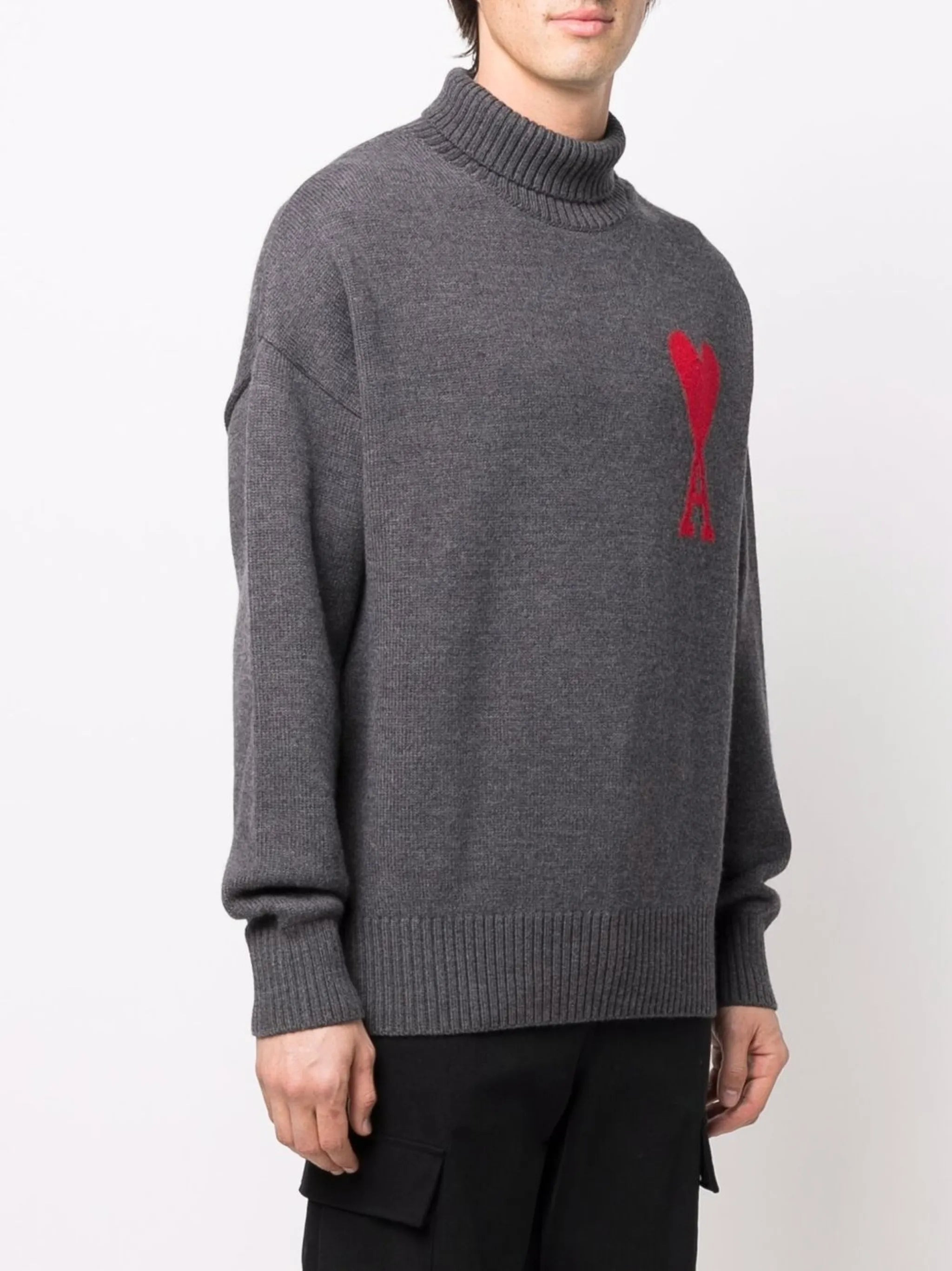 Ami Paris Ami De Coeur Roll-neck Jumper - 5