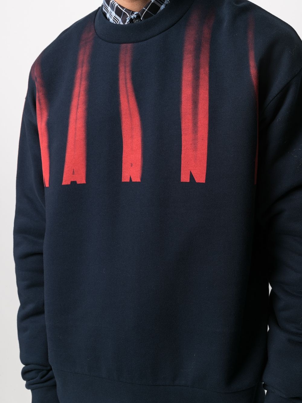 faded-logo crew-neck sweatshirt - 5