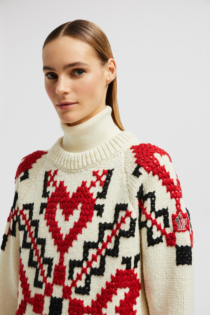 Hand-Embroidered Wool Blend Sweater 4