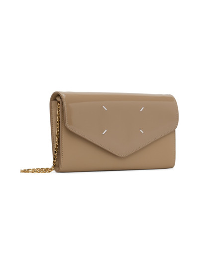 Maison Margiela Taupe Four Stitches Chain Wallet outlook