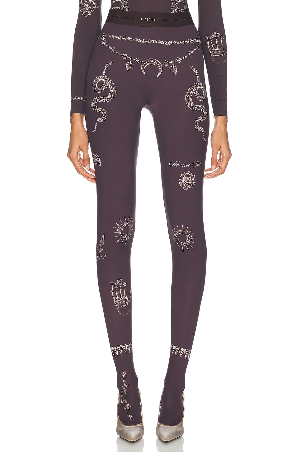Tattoo Printed Jersey Legging - 1