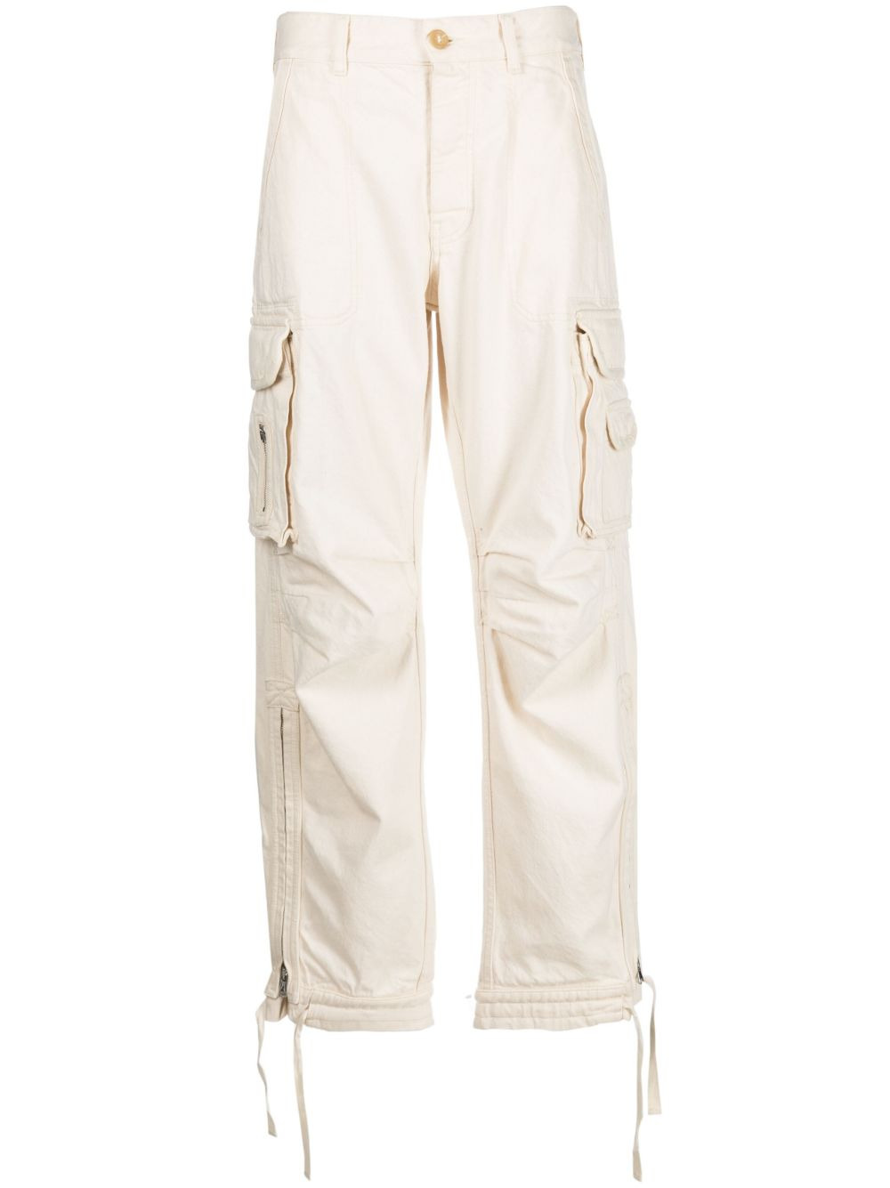 gathered-detail cargo trousers - 1