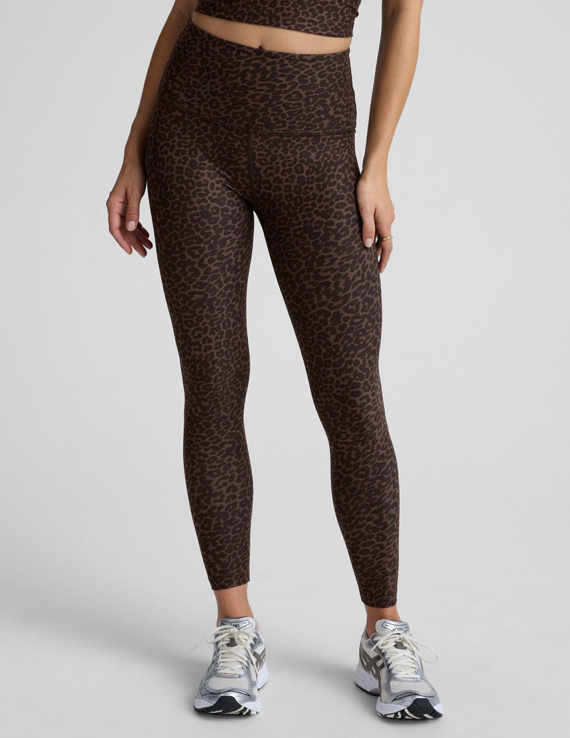 BEYOND YOGA Espresso Leopard SoftMark High Waisted Midi Legging outlook