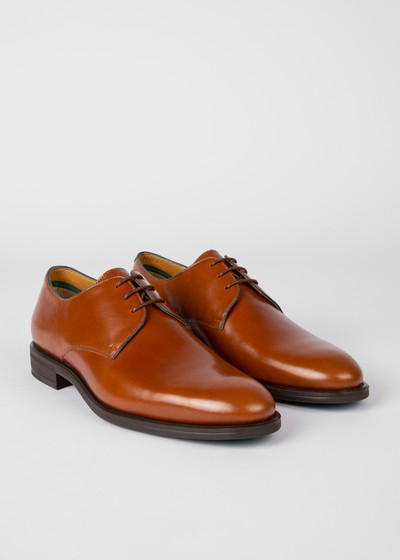 Paul Smith Tan Leather 'Bayard' Derby Shoes outlook