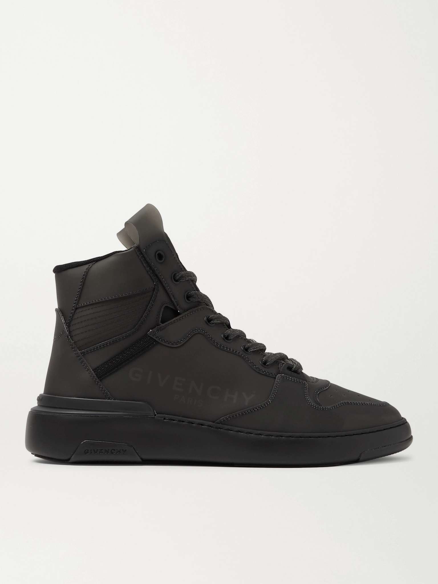 Wing Leather-Trimmed Rubber Sneakers - 1