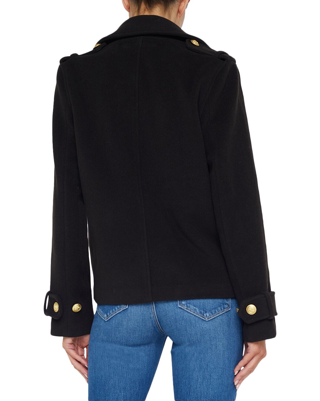 L'AGENCE Franco Short Wool-Blend Military Coat - 2