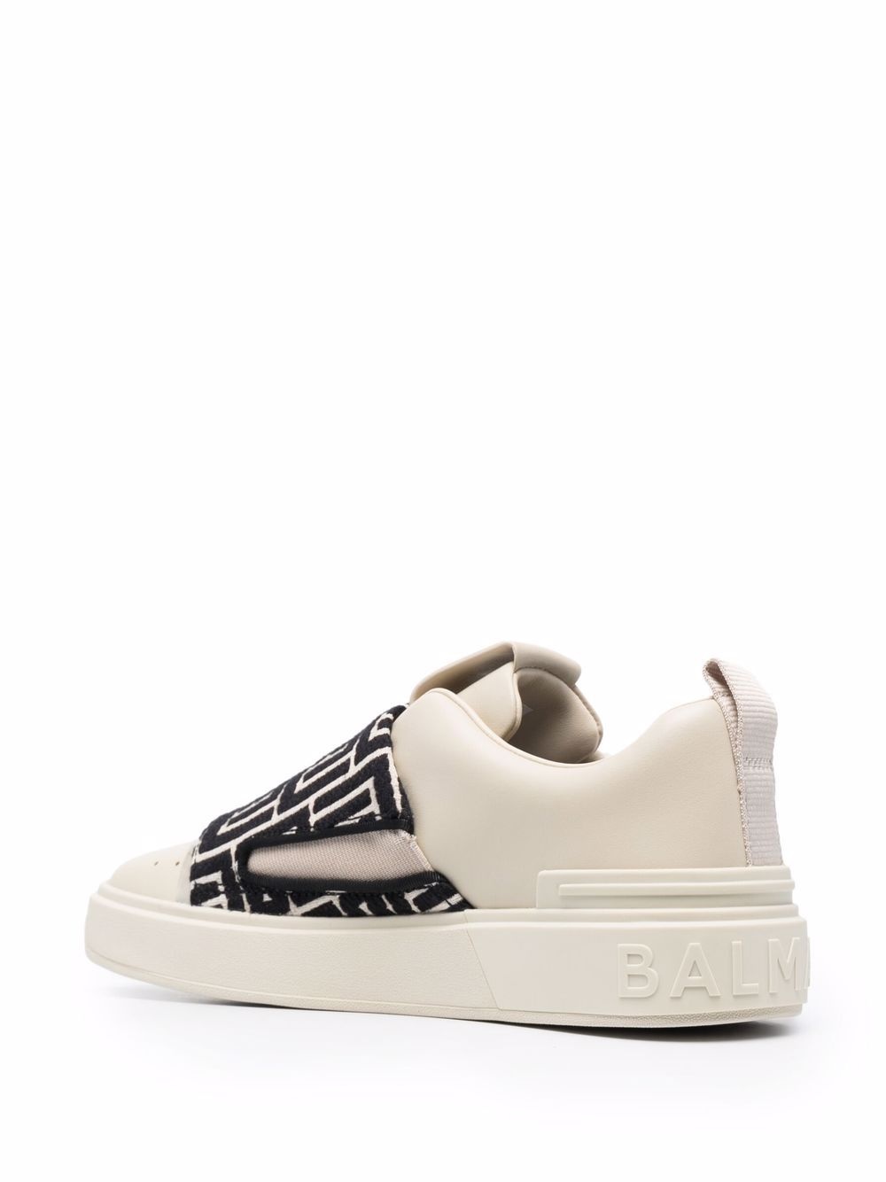 monogram pattern strap sneakers - 3