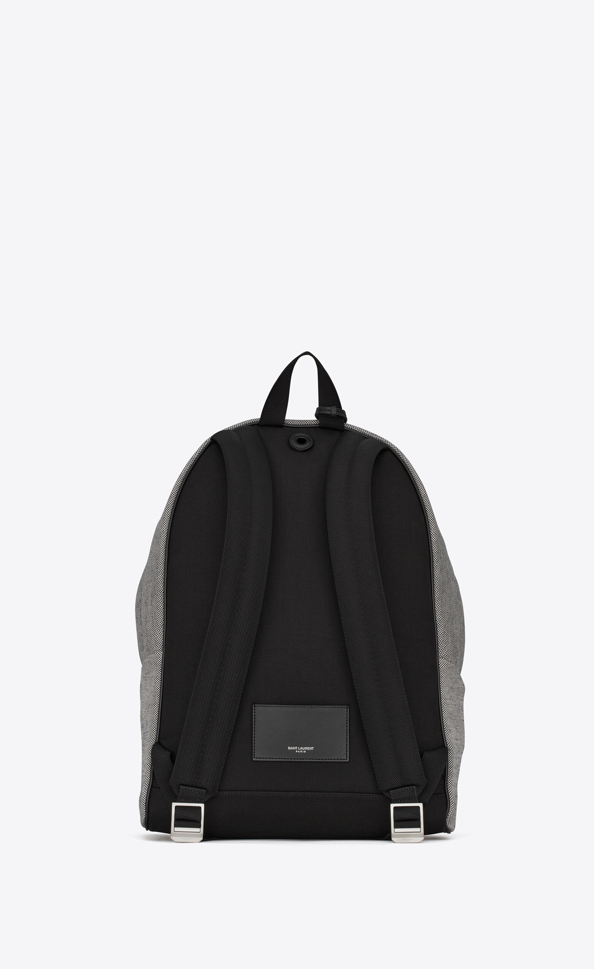 city backpack in canvas and lambskin - 2