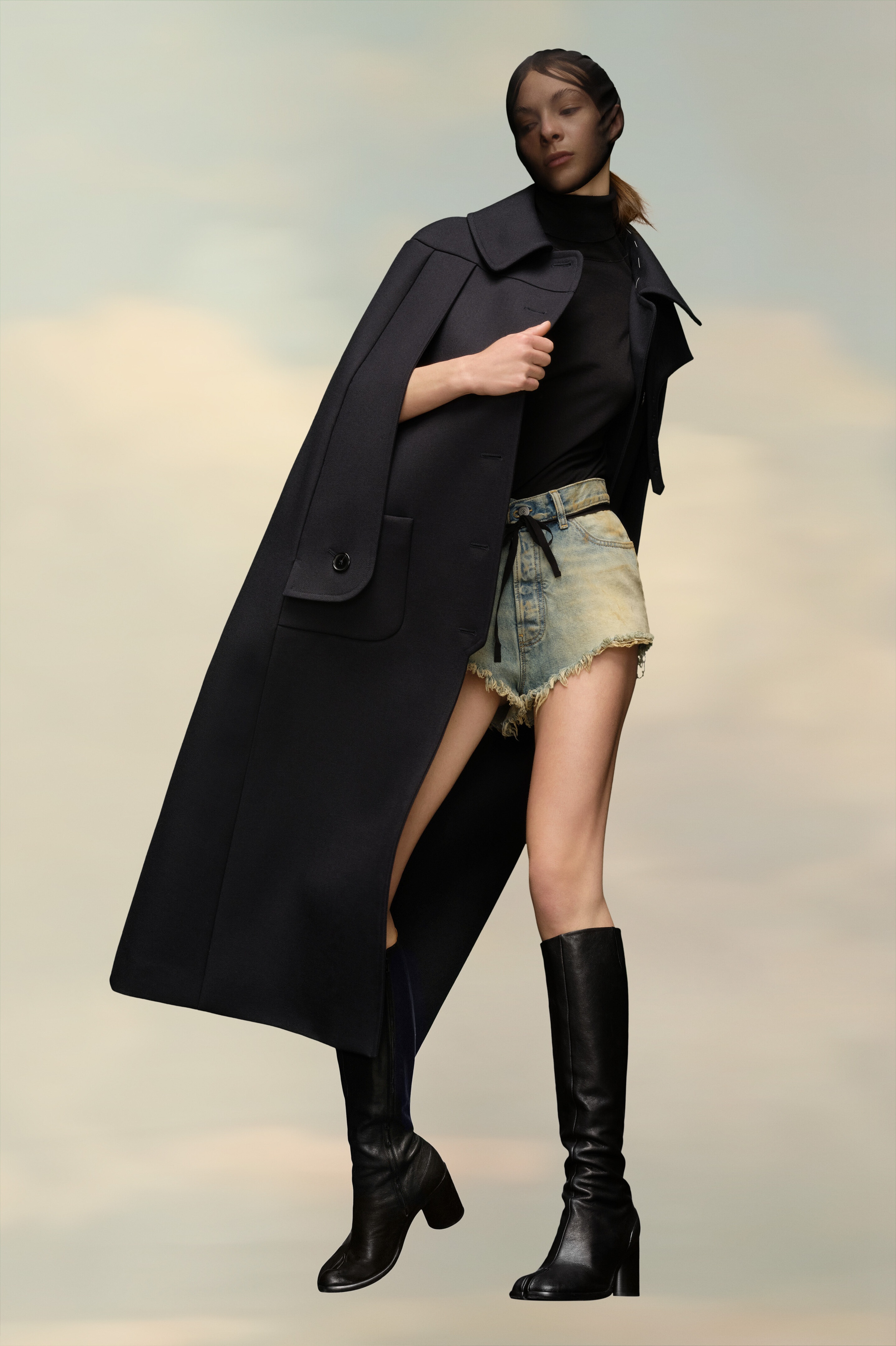 Merino Wool Cape Coat - 2