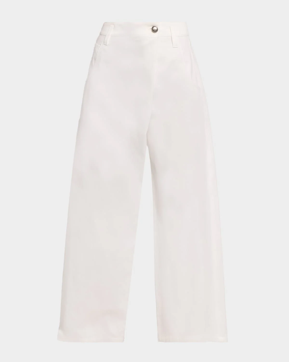 Cotton Paper Twill Wide-Leg Pants - 1