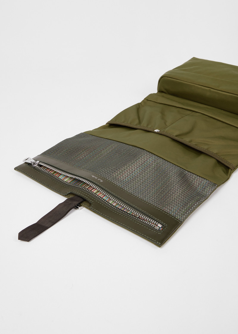 Khaki Fold Out Wash Bag 7