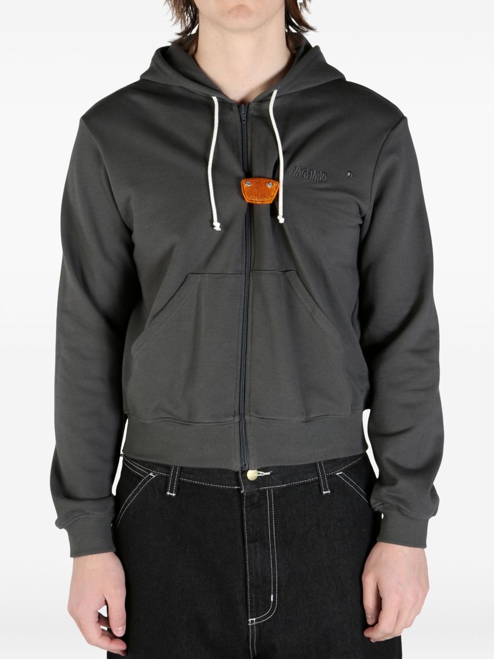 logo-embroidered hoodie - 2