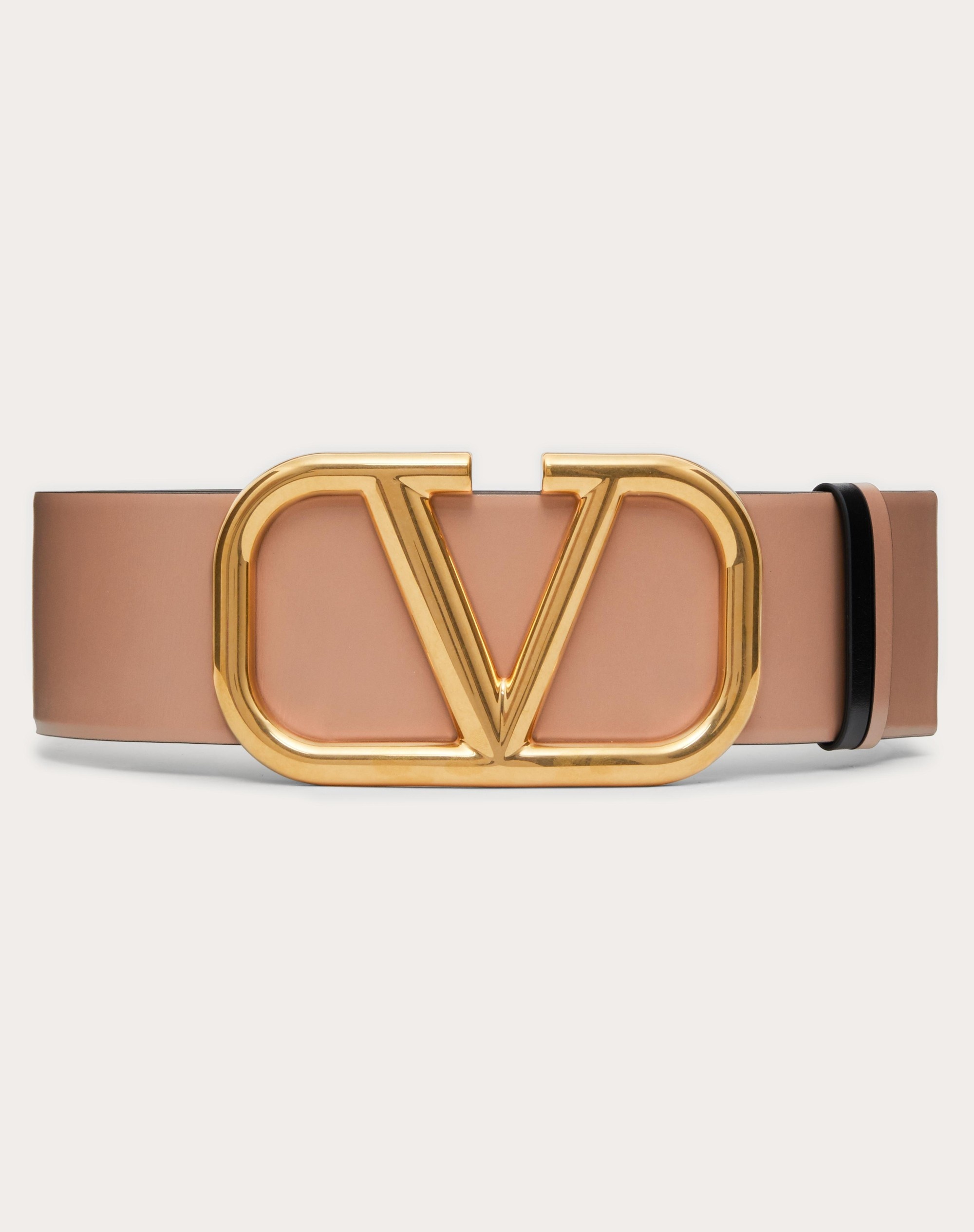 REVERSIBLE VLOGO SIGNATURE BELT IN GLOSSY CALFSKIN 70 MM - 1